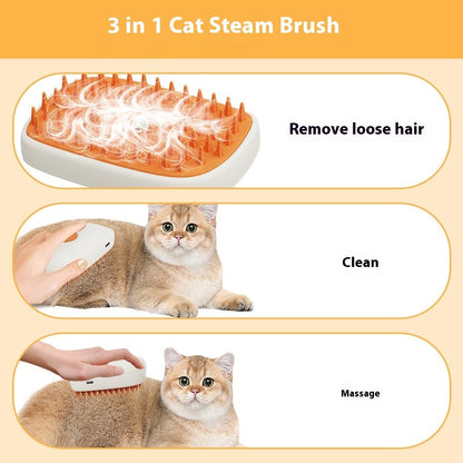 SilkyPaws™ USB Pet Steam Brush