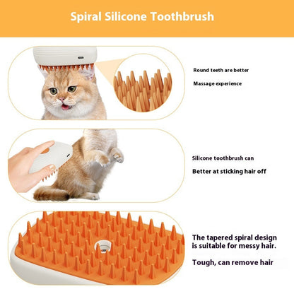 SilkyPaws™ USB Pet Steam Brush