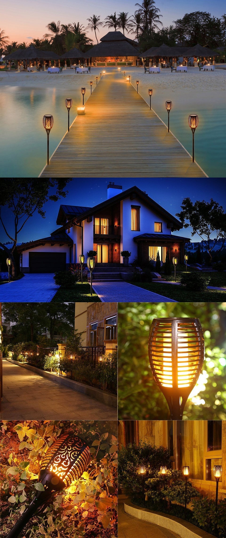 SolarFlame™ LED Flickering Torch Lights