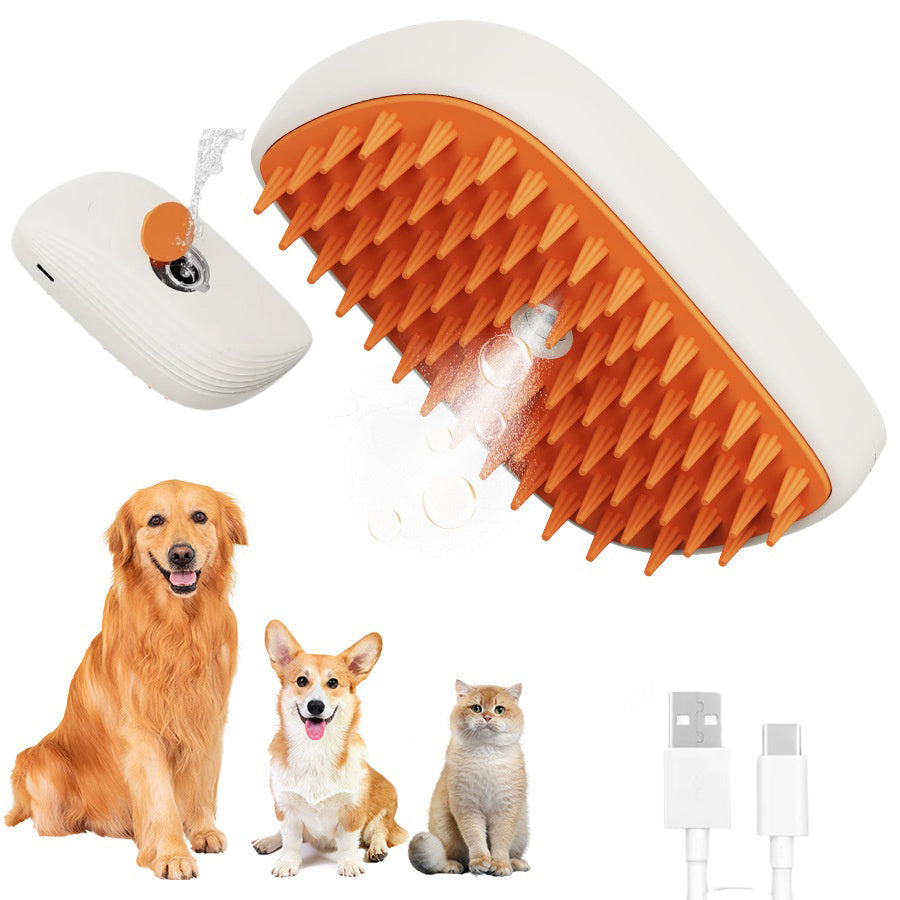 SilkyPaws™ USB Pet Steam Brush