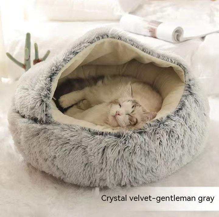 CuddleCave™ 2-in-1 Deluxe Pet Bed