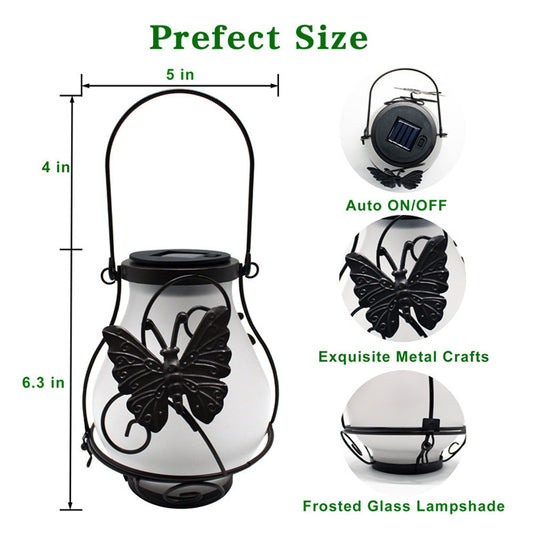 EnchantGlow™ Solcellslykta med låga och solcellslampa