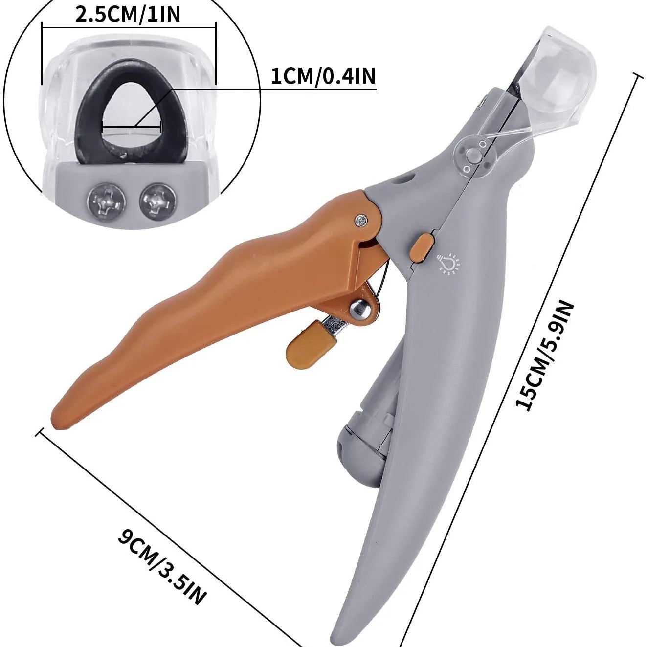 Aton- Nagelklippare för Husdjur med LED-ljus och Förstoringsglas TM