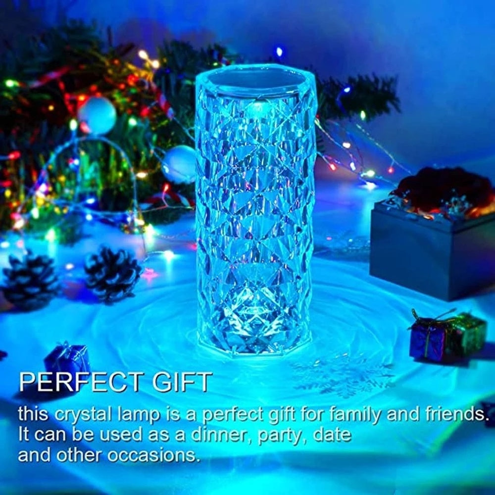 CrystalGlow™ 16-Color Touch LED Lamp
