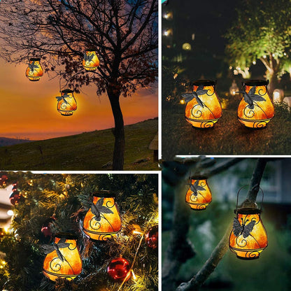 EnchantGlow™ Solcellslykta med låga och solcellslampa